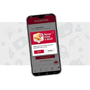 BJs Wholesale Customers: First ExpressPay In-Club Transaction (Scan/Go Purchase) $10 Off $10+ (Valid thru 10/31)