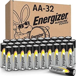 32-Ct Energizer Alkaline Power Batteries (AA or AAA) $15.20 or less w/ S&S