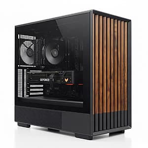 Zalman P10 NAMU Walnut Wood Tempered Glass mATX Mini Tower PC Case (Black) $68 + Free S&H