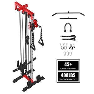Mikolo Wall Mounted Cable Crossover Lat Pull Down Machine $190 + Free S&H