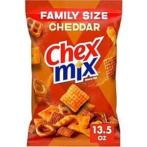 8-Pk 13.5-Oz Chex Mix Cheddar Snack Mix (Family Size) $15.05