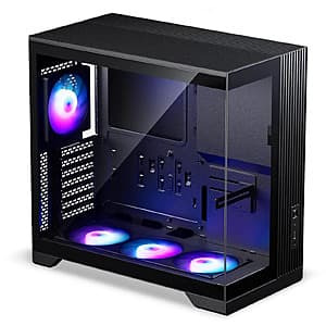 Phanteks XT V5 Panoramic Glass Compact ATX Gaming Case w/ 4x ARGB Fans (Black) $50 after $10 Rebate + Free S&H