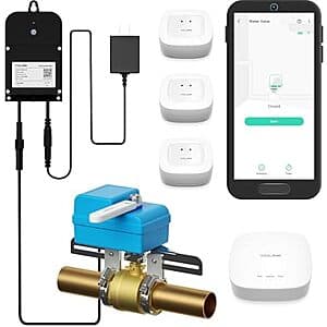 YoLink Water Leak Protection Kit: Sensors, Smart Valve Controller, EVO Operator, Hub $228 + Free S&H