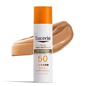 2.5-Oz Eucerin Sun Tinted Age Defense SPF 50 Face Sunscreen Lotion $5.70 w/ S&S