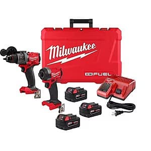 Milwaukee M18 Fuel 18V Hammer/Impact Driver Kit w/ 3x 5.0Ah Batteries/Charger $330 + Free S&H