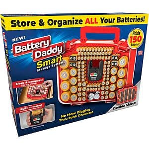 Ontel Battery Daddy Battery Storage Case w/ Tester (Holds 150 Batteries) $10