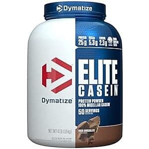 4-Lb Dymatize Elite Casein Protein Powder (Chocolate, 50 Servings) $36.95 w/ Subscribe & Save + Free Shipping