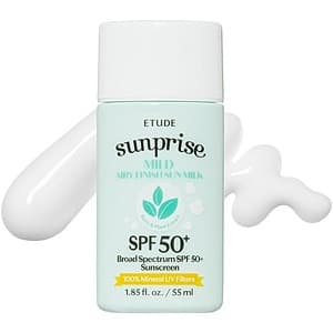 1.85-oz ETUDE Sunprise Sunscreen Mild Sun Milk SPF 50+ $5.40 w/ S&S