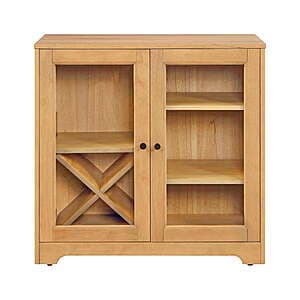 30" Better Homes & Gardens Aster Bar Cabinet w/ Solid Wood Frame (Natural Oak) $88 + Free Shipping