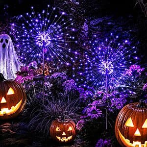 Prime Members: 2-Pk GIGALUMI Purple Solar Firework Lights w/ Dusk-to-Dawn Sensor $9.75 + Free S&H