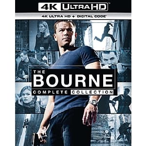 5-Movie The Bourne Complete Collection (4K UHD) $30 + Free Shipping