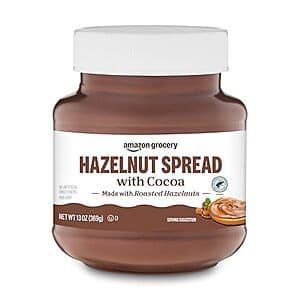 Select Accounts: 13-Oz Amazon Grocery Hazelnut Spread w/ Cocoa $1.35 w/ S&S