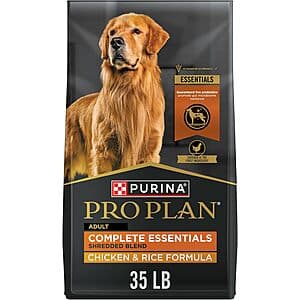 Prime: 35-lbs Purina Pro Plan Complete Essentials Shredded Blend Chicken & Rice Dog Food $50.70 w/ S&S + Free S&H