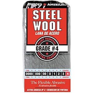 12-Pk HOMAX Steel Wool Pads (#4 Extra Coarse) $2.10