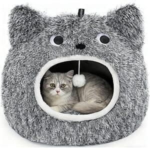 20" CATISM Cat Cozy Hooded Beds w/ Soft Cushion (2 Colors) from $13.50