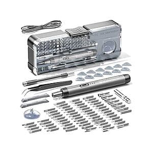88-in-1 ANVANNA Electric Screwdriver w/ 5 Torque Settings, Magnetic Bits, Storage $10 + Free Shipping w/ Prime