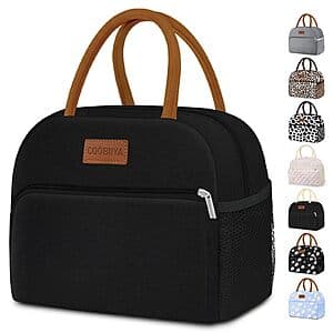 Coobiiya 10L Insulated Cooler LunchBox Tote (black) $6