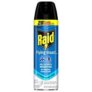 18-Oz Raid Flying Insect Spray for Indoor/Outdoor $3.05 w/ S&S