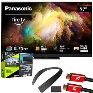 77" Panasonic Z8 OLED 4K UHD 144Hz Smart Fire TV + 4-yr Protection + WN10 Speaker $1377.50 + Free S&H