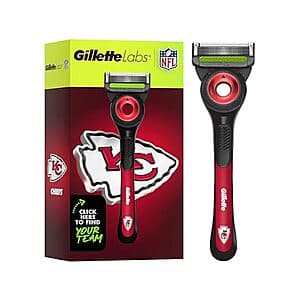 Gillette Labs Special NFL Chiefs Razor w/ 4 Refills & Magnetic Stand $6.40 or Less + Free S&H w/ Prime