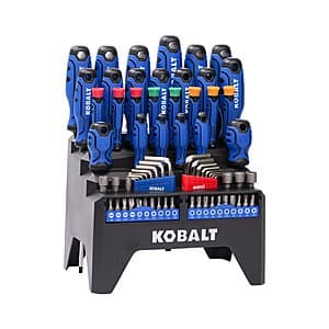 69-Piece Kobalt 6" Magnetic Multi-Bit Combination Tip Screwdriver Set w/ Rack $30 + Free Shipping