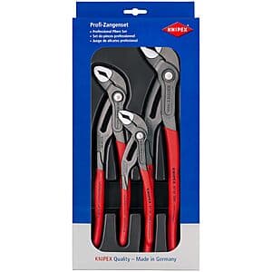 3-pc Knipex Cobra Professional Pliers Set (180mm, 250mm & 300mm) $92.25 + Free S&H