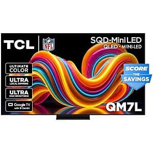 65" TCL QM7L Series 4K UHD HDR SQD-Mini LED Google Smart TV (2026) $900 + Free S&H