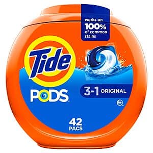 42-Ct Tide Pods Laundry Detergent Pacs (2 Scents) 4 for $32.15 + $15 Amazon Credit w/ S&S + Free S&H