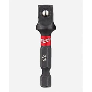 Milwaukee Shockwave Impact Duty 1/4" Hex Shank to 3/8" Square Socket Adapter $3.10