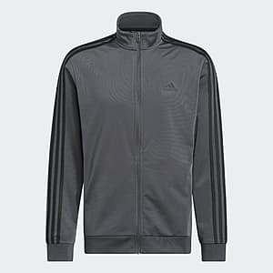 adidas Men's Essentials Warm-Up 3-Stripes Track Jacket (Dgh Solid Grey / Black) $14 + Free S&H