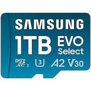 1TB Samsung EVO Select microSDXC Card w/ SD Adapter $70 + Free Shipping
