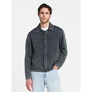 No Boundaries Men's Fleece Shirt Jacket (2 colors) from $6.50