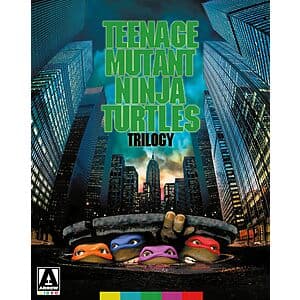 Teenage Mutant Ninja Turtles trilogy Blu-ray set containing three classic 1990s films on disc.