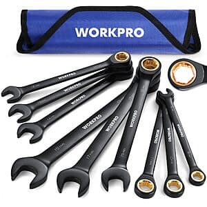 9-Pc WORKPRO Metric 72-Tooth Ratcheting Wrench Set $27 + Free S&H