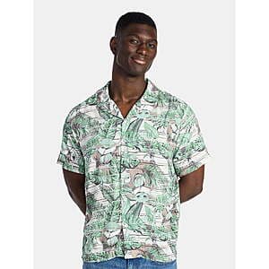 Star Wars The Mandalorian Men's Graphic Button-Up Shirt $6.75