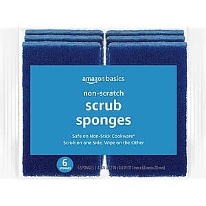 6-Pack Amazon Basics Non-Scratch Scrub Sponges $2.25 w/ Subscribe & Save