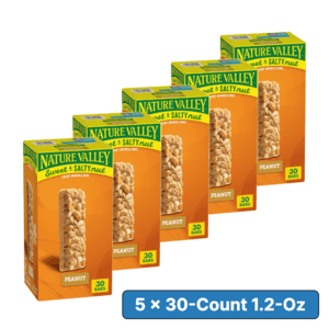 30-Count 1.2-Oz Nature Valley Sweet & Salty Nut Chewy Granola Bars (Peanut) 5 for $25.85 w/ Subscribe & Save