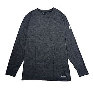 Eddie Bauer Men's 150 Wool Crew Top (Dark Grey Heather) $15 + Free Shipping on $50+