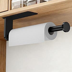 Prime Members: Seropy Under Cabinet Paper Towel Holder (Matte Black) $5 + Free Shipping