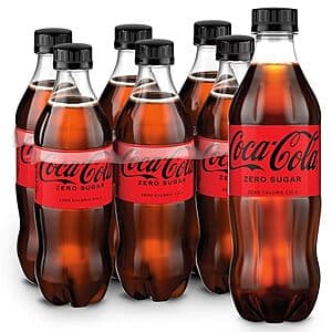 6-Pk 16.9-Oz Coca-Cola Zero Sugar Soda Bottles 4 for $13.90 w/ S&S