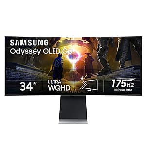 Costco Members: 34" Samsung Odyssey G85SD 3440x1440 175Hz OLED Curved Monitor $600 + Free Shipping