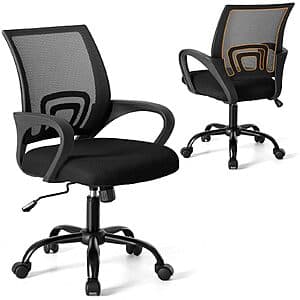 NEWBULIG Computer Desk Swivel Rolling Office Chair (black) $30