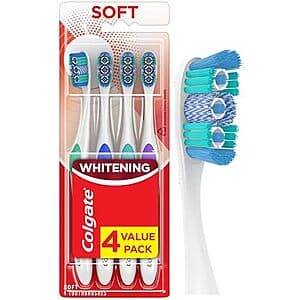 Select Accounts: 4-Count Colgate 360 Optic White Whitening Toothbrush (Soft) $6 w/ Subscribe & Save