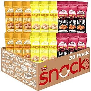 36-Count Nut Harvest Peanuts 3-Flavor Variety Pack $12.75 w/ Subscribe & Save