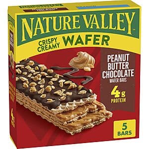 5-Ct 1.3-Oz Nature Valley Crispy Creamy Wafer Bars (Peanut Butter Chocolate) $2.35 w/ S&S