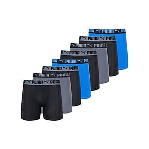 8-Pack Puma Men's Active Stretch Boxer Briefs (various) $15 + Free Shipping w/ Prime