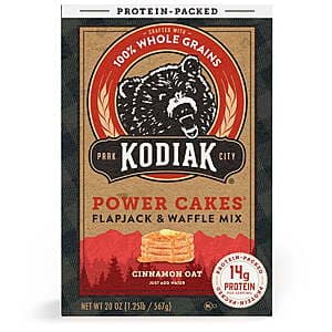 20oz Kodiak Protein-Packed Power Cakes Cinnamon Oat Pancake and Waffle Mix $2.85