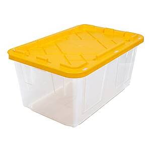 27-Gallon GreenMade Storage Tote w/ Handles & Snap Lid (Black OR Clear) $6 w/Free In-Store or Curbside Pickup