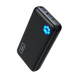 INIU 20000mAh Portable Charger 22.5W PD QC Power Bank (1x USB-C, 2x USB-A) $10