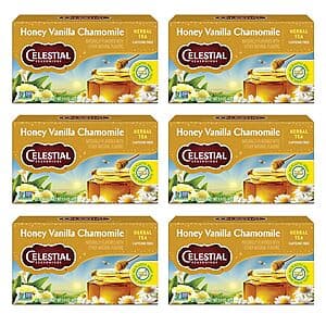 6-Pack 20-Count Celestial Seasonings Herbal Tea Bags (Various) $12.65 w/ Subscribe & Save